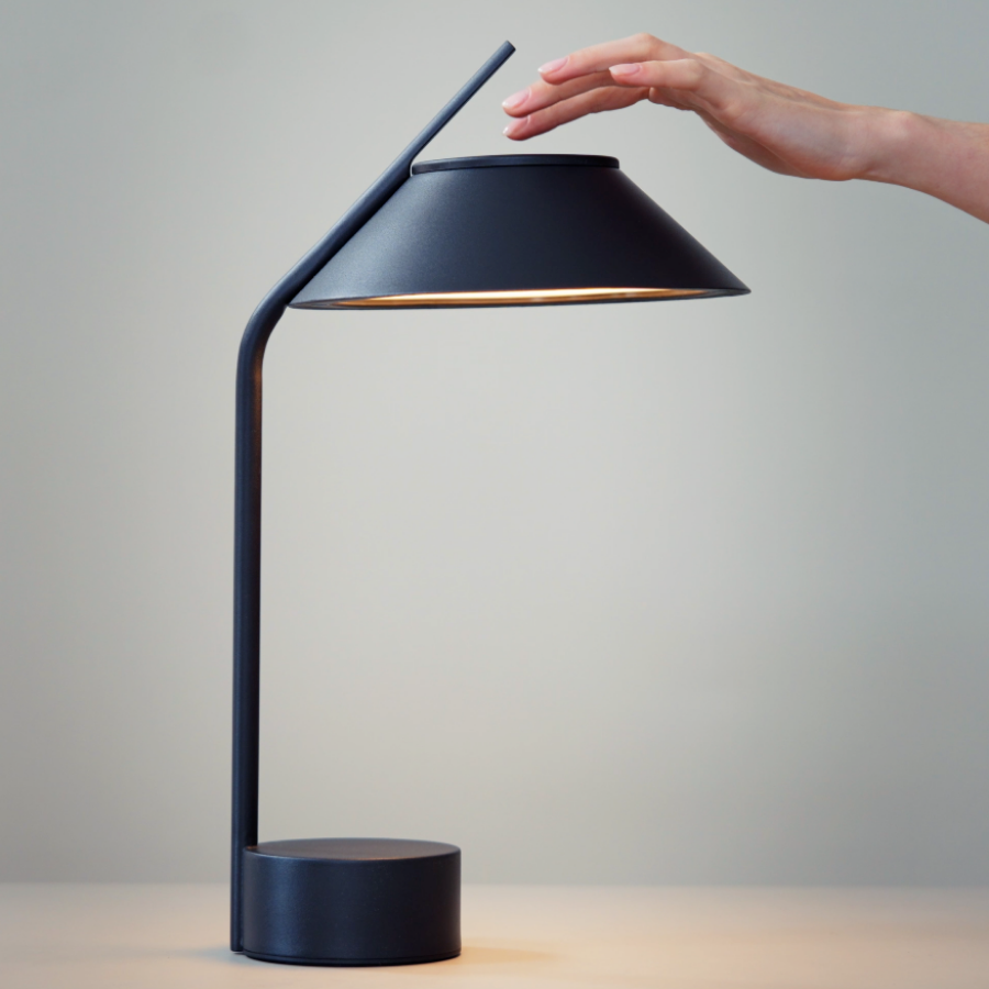 

2 stk. Vinkel LED lampe, portable black